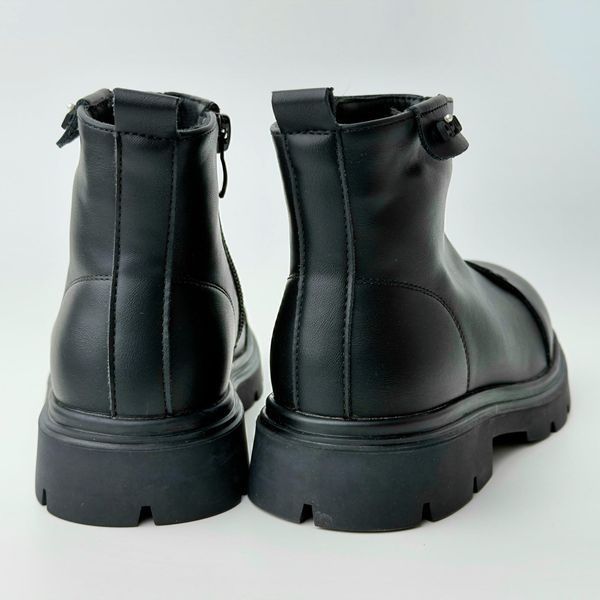 Черевики для дівчинки демісезонні на флісі чорні Apawwa 1963-0J фото